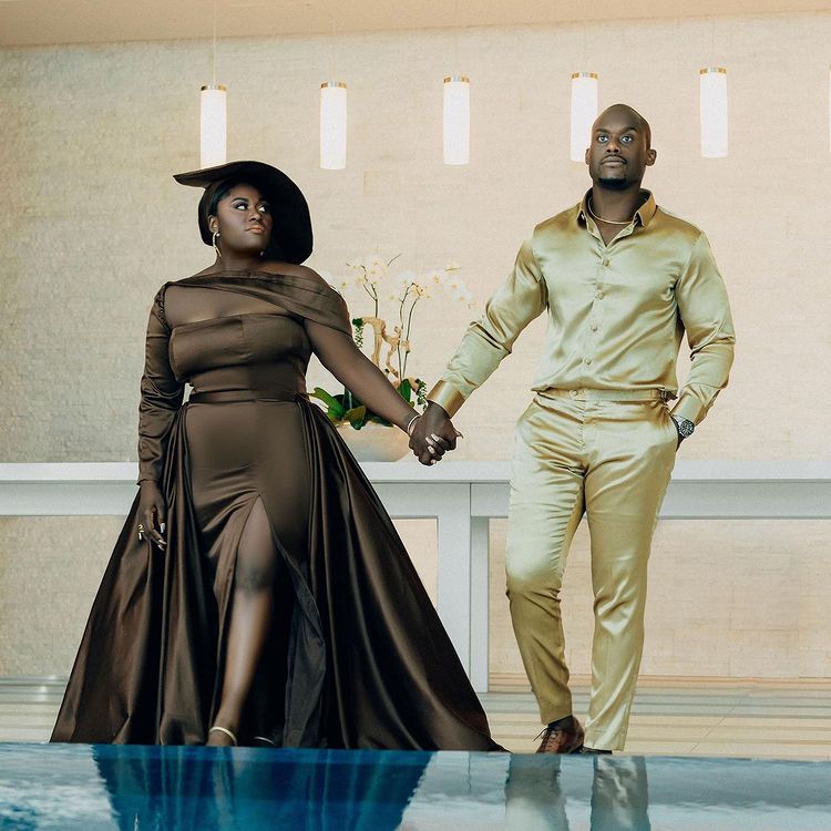 Celebrity Weddings — Stars Who Married In 2022 So Far - Jarastyle Teen's 1 Danielle Brooks with husband Dennis Gelin at their engagement photo shoot.