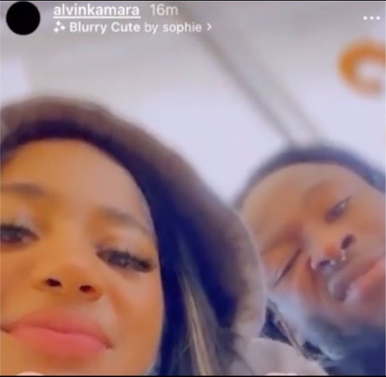 Alvin Kamara with his girlfriend Te'a Cooper.