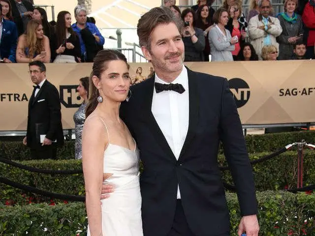 Amanda Peet with her husbamd, Game of Thrones creator David Benioff in 2016.