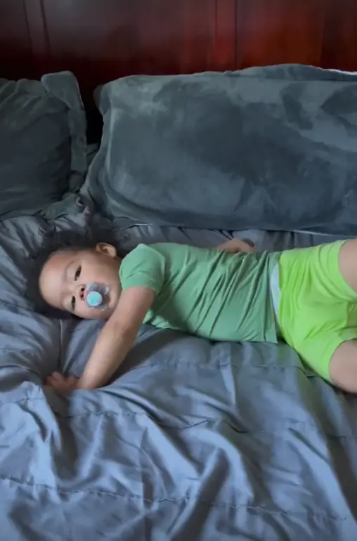 22-month-old Slash playing with his father Alexander Edwards