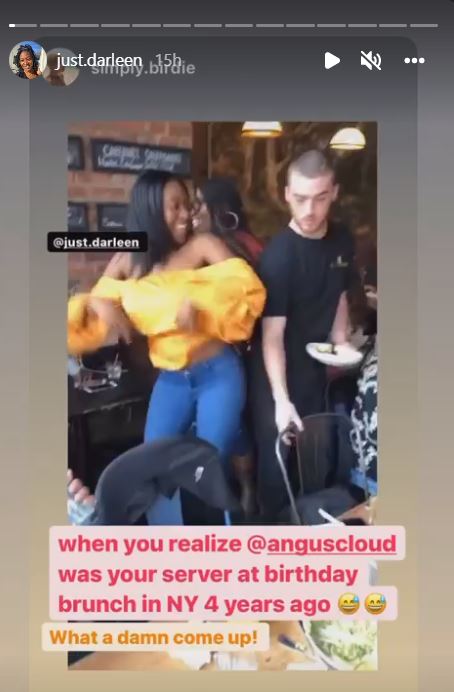 Viral video of Angus Cloud as a waiter