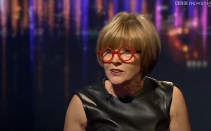 Anne Robinson during her appearance in BBC Newsnight. 