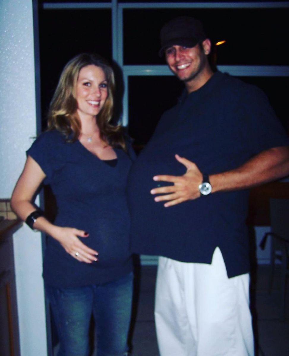 Brent Smith and Ashley Smith Marshall when she was pregnant with his baby.
