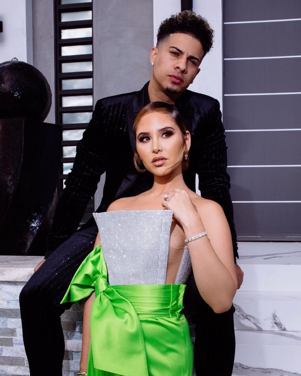 Austin McBroom and Catherine McBroom posing for a photo