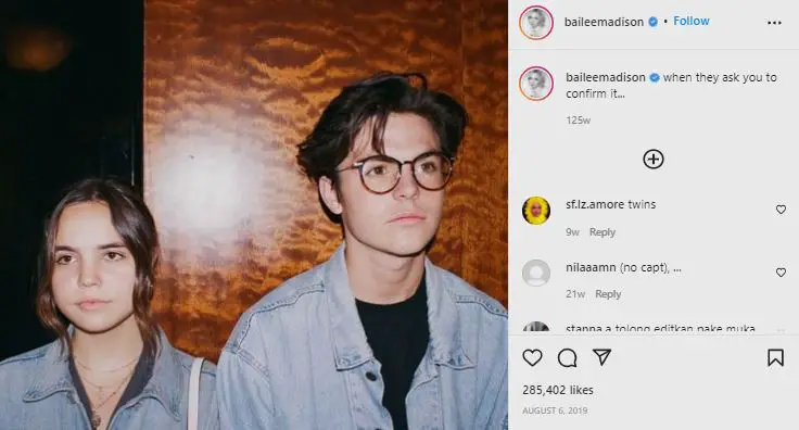 Bailee Madison and her boyfriend Blake Richardson.