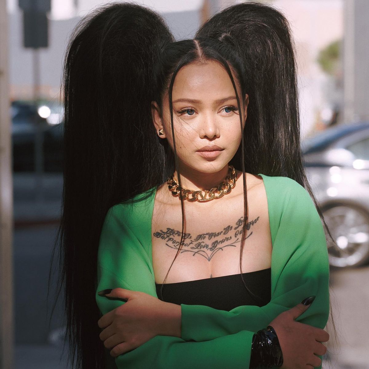 Bella Poarch hinted at a new song collab she did with Grimes after meeting due to Benny Blanco.