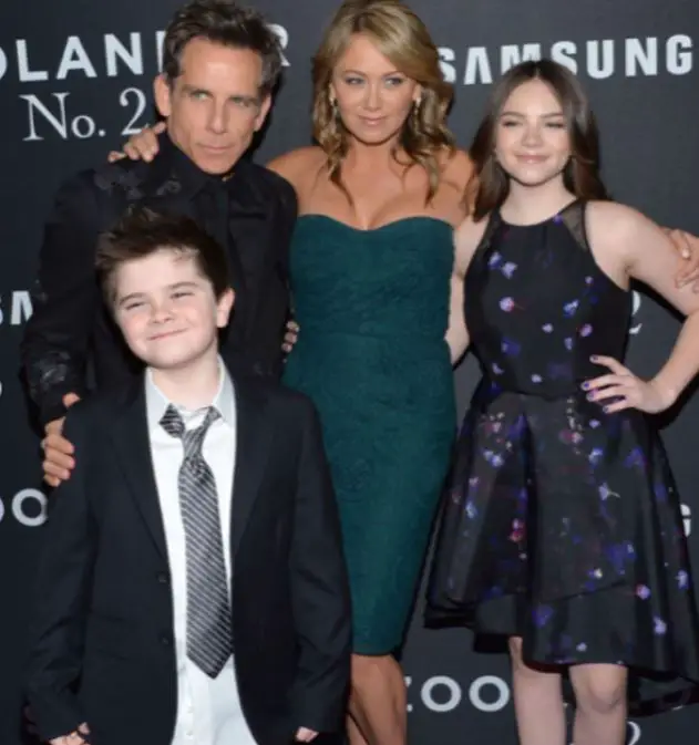Ben Stiller with wife and kids