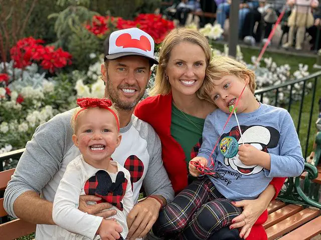 Blake Mycoskie with ex wife Heather Lang and their two kids.