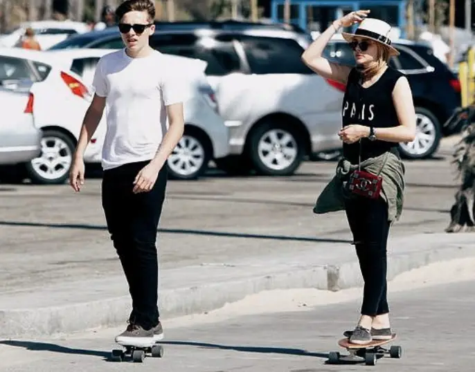 Brooklyn Beckham and Chloe Grace Moretz Skating