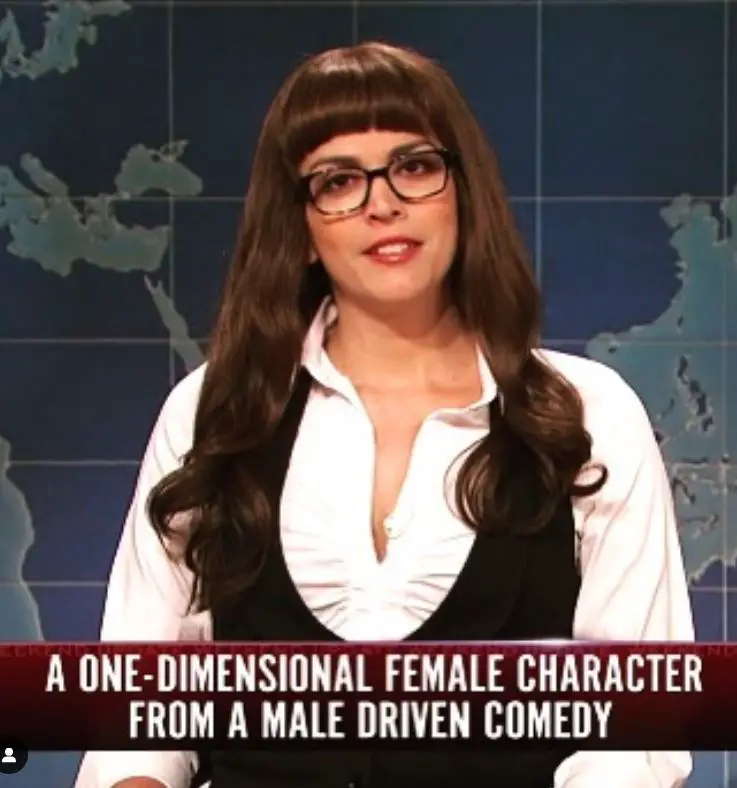 Cecily Strong on the set of Saturday Night Live.