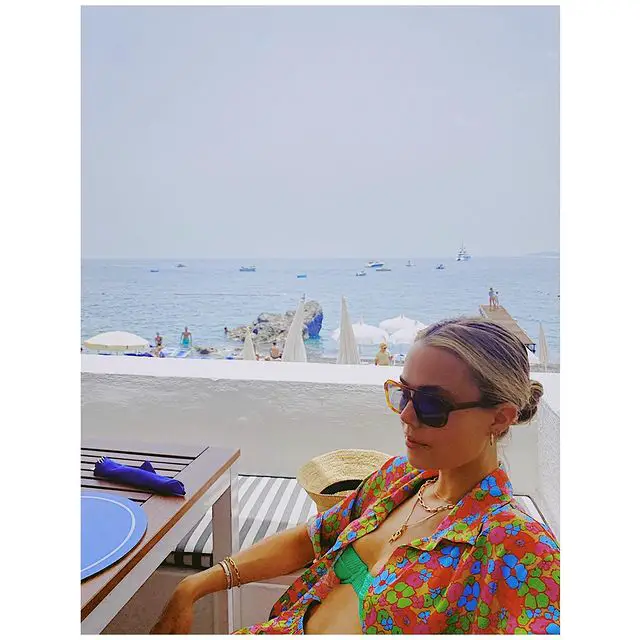 Chace Crawford's girlfriend Rebecca Rittenhouse during a vacation in November 2021.