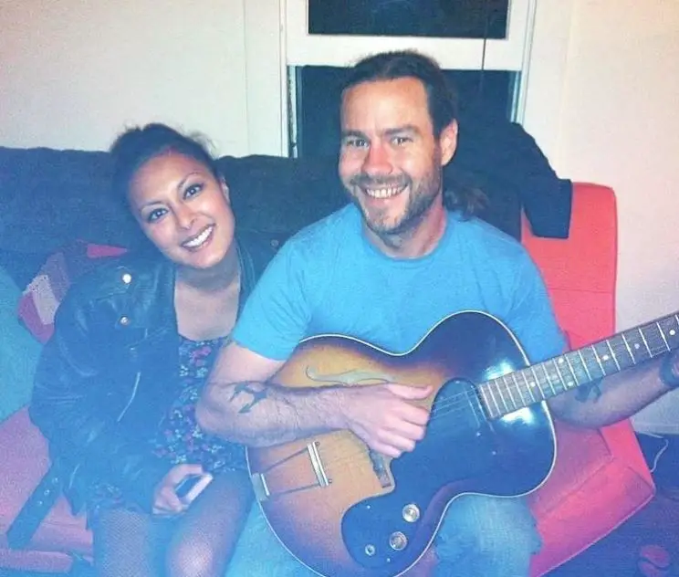 Chris Pontius with wife Mae Quijada in 2012