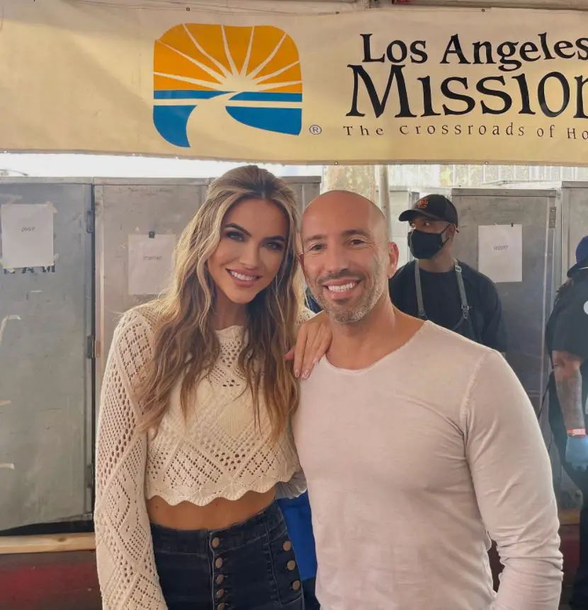 Chrishell Stause andÂ Jason Oppenheim in Los Angeles on November 24, 2021.