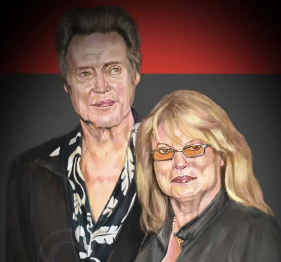 A fanart painting ofÂ Christopher & his wife Georgianne Walken
