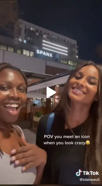 A snap of Ciara with the fangirl who accidentally revealed the singer's alleged pregnancy news.