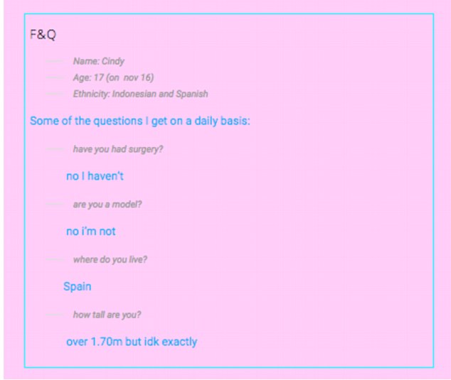 Cindy Kimberly answers her followers' FAQs