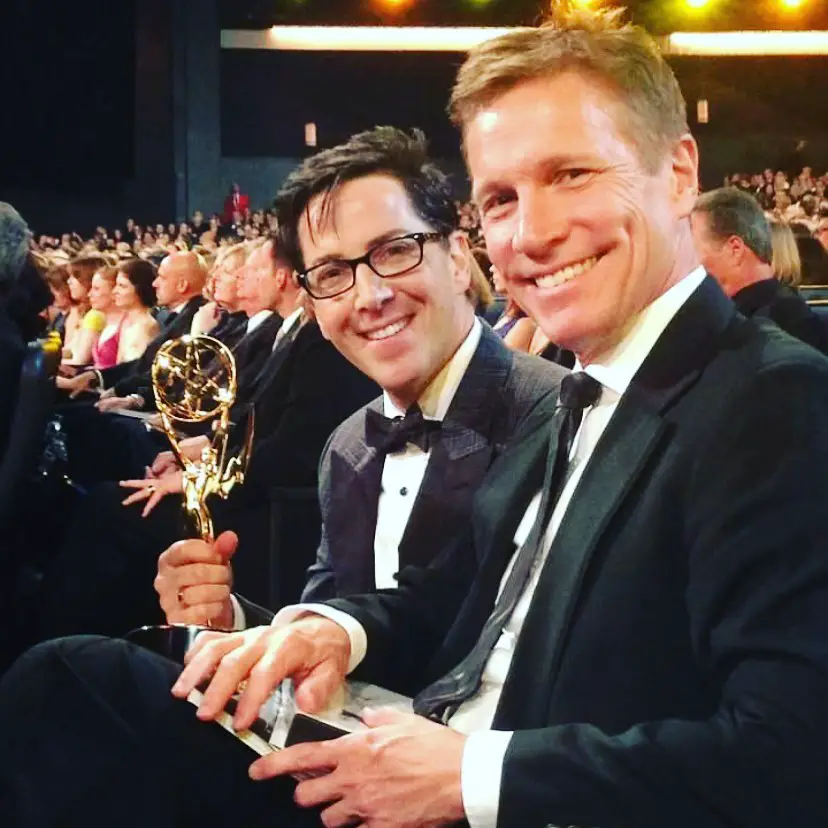 Daniel Bucatinsky and his husband Don Roos at Emmys.