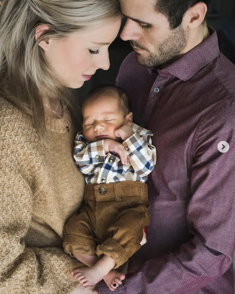 Daniel LaBelle with his wife Bailey LaBelle and their kid James David LaBelle