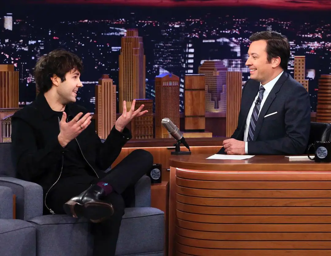 YouTube star David Dobrik appearing on The Tonight Show