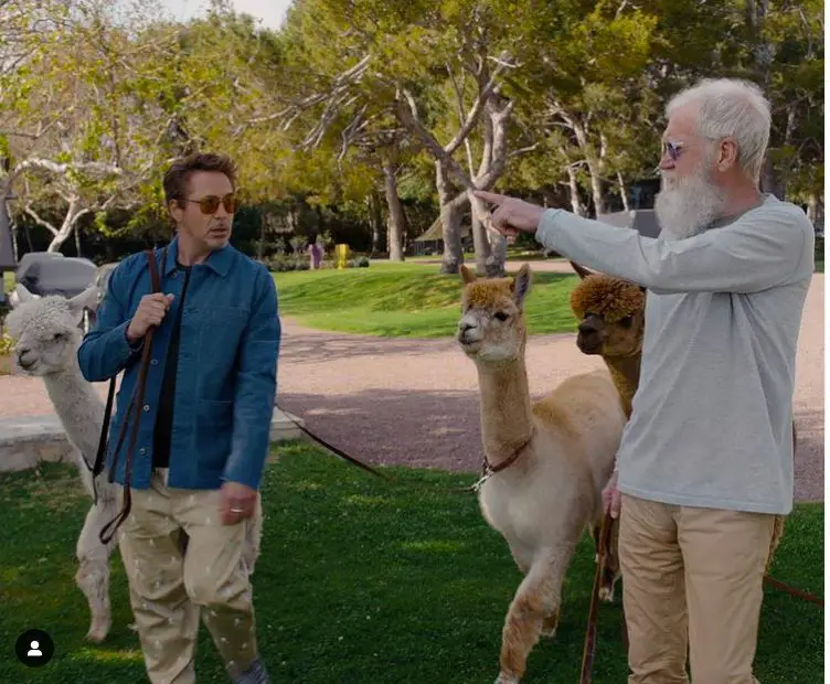 David Letterman with Robert Downey Jr.