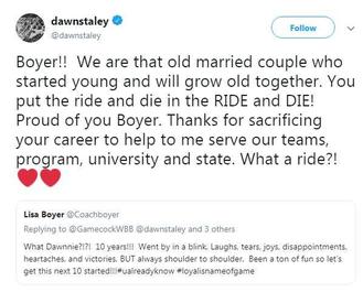 How accurate is Dawn Staley's romance rumor with Lisa Boyer?