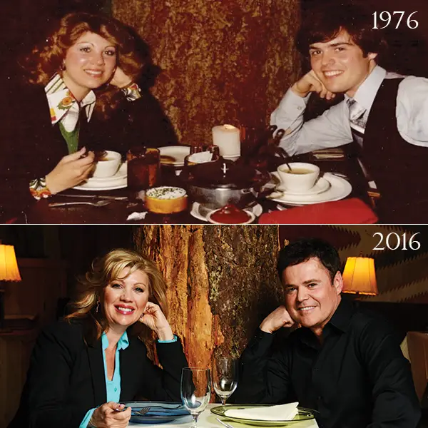 Donny Osmond with wife Debbie Osmond at the Sundance Mountain Resort.