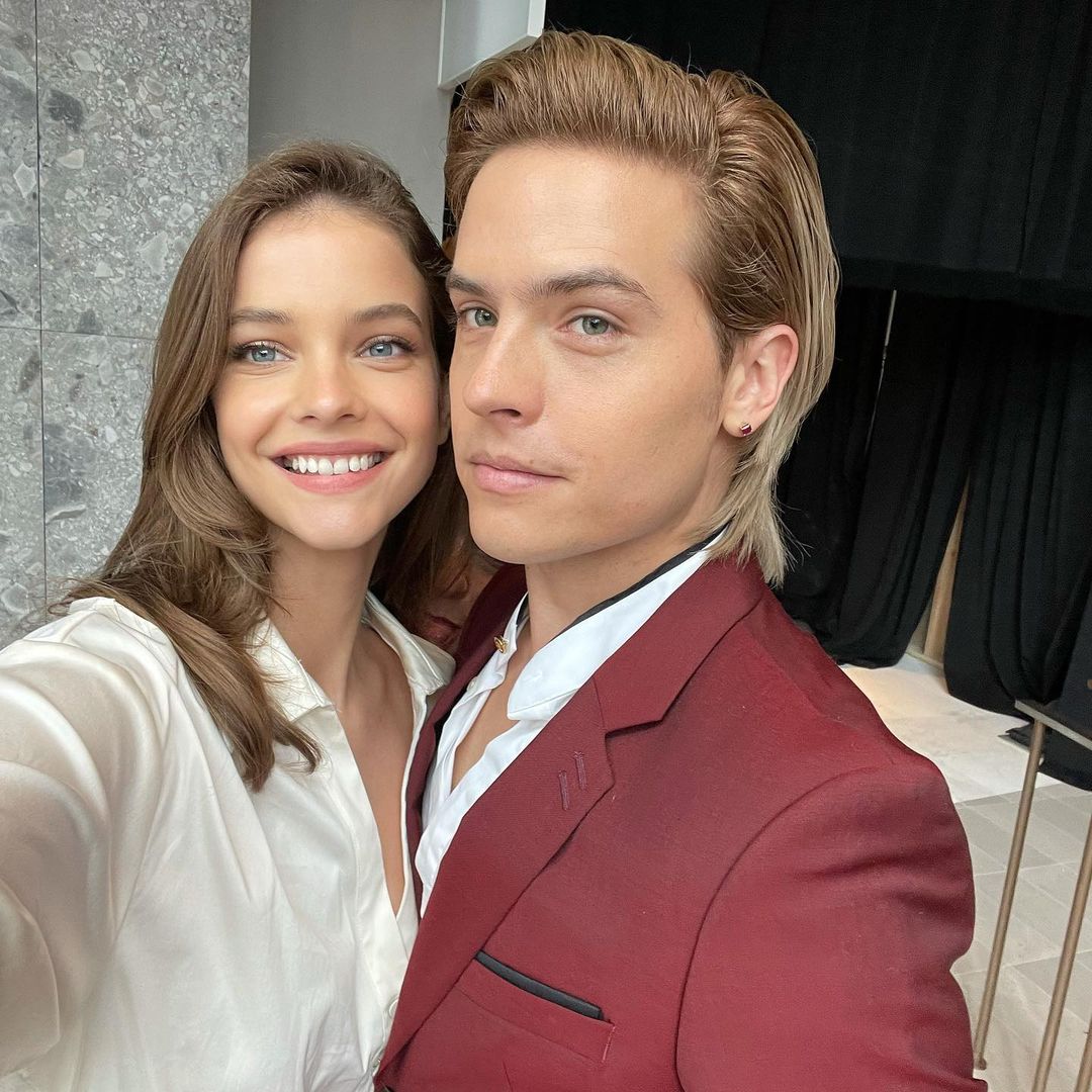 Dylan Sprouse and his girlfriend, Barbara Palvin, posing for a picture