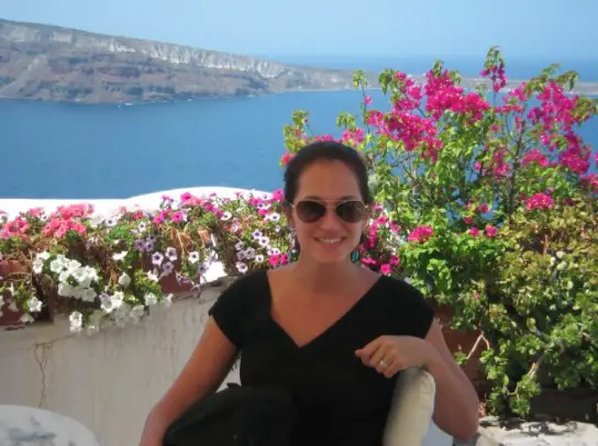 One of Emily Compagno's sisters, Natalie, on her 2008 Europe tour.