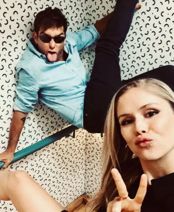 Erin Moriarty and her co-star Anthony Starr whom she is rumored to be dating.