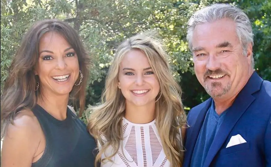 Eva LaRue and John Callahan with their daughter.