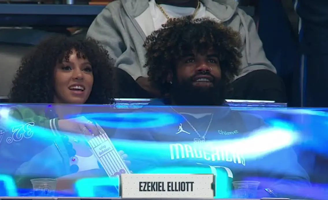 Ezekiel Elliott and his girlfriend Halle Woodard