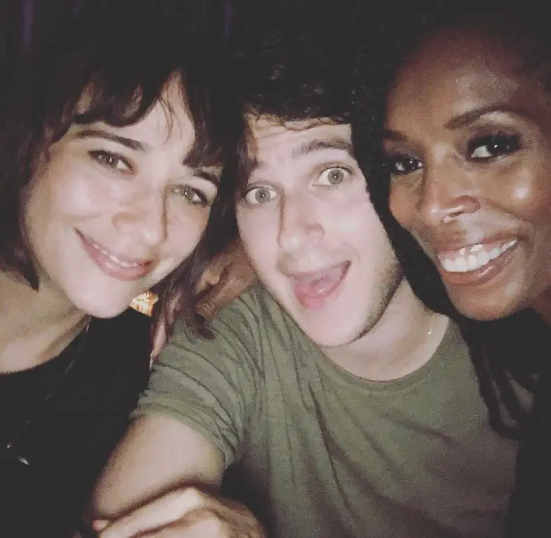 Ezra Koenig and Rashida jones with a friend