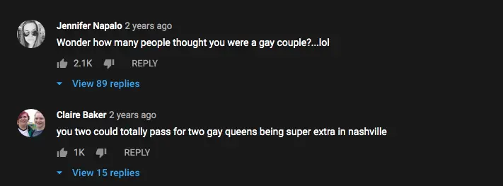 Fans Comment on Trey and Josh's YouTube Video 