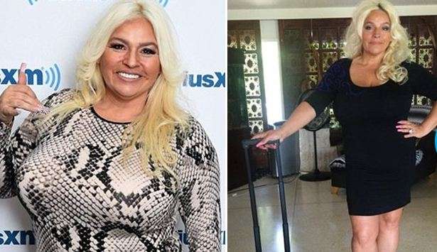 Weight Loss Transformation: Beth Chapman before the work-outs (L) and after...