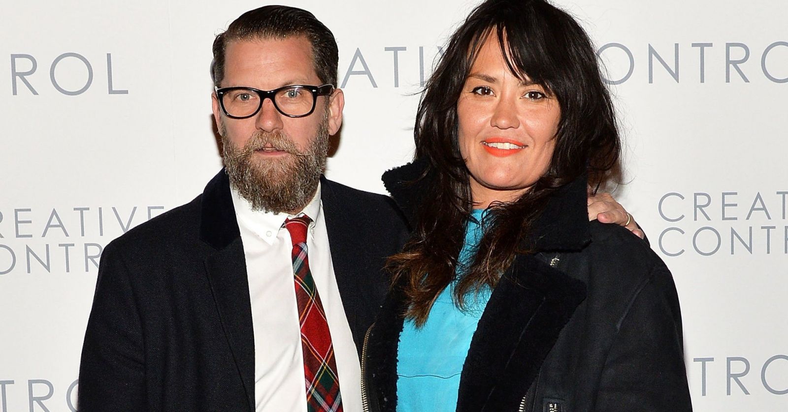 Gavin McInnes and his wife, Emily Jendrisak, posing for a photo