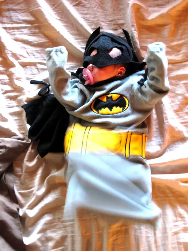 Gerard Way's Child Bandit Way in a Batman costume.