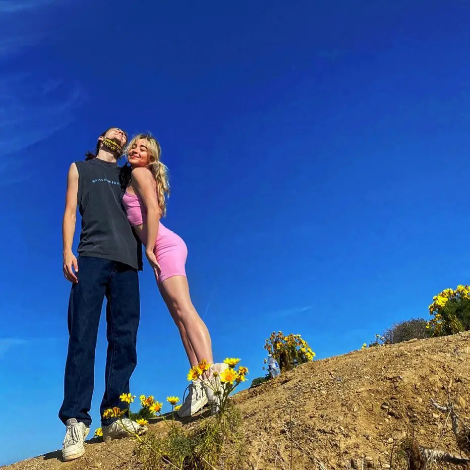 Sabrina Carpenter and Corey FogelmanisÃ‚Â on a hike.