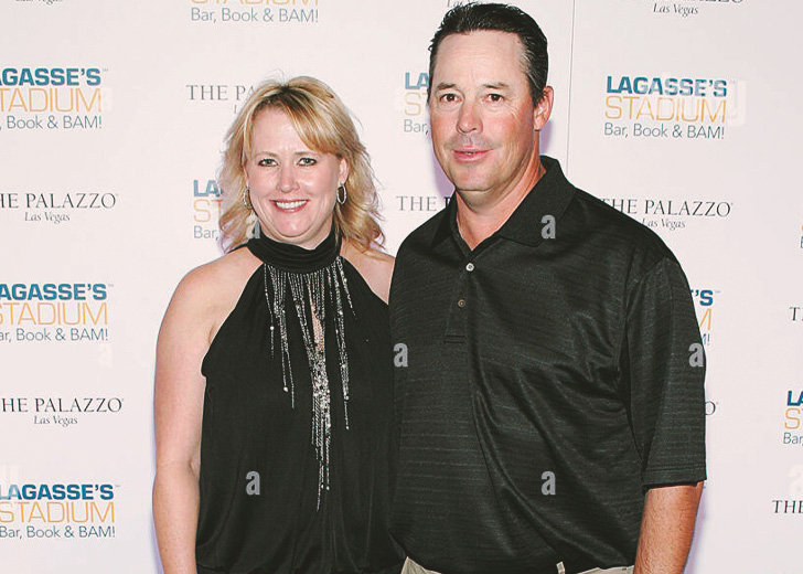 Family members of Greg Maddux, son Chase Maddux, wife Kathy Maddux