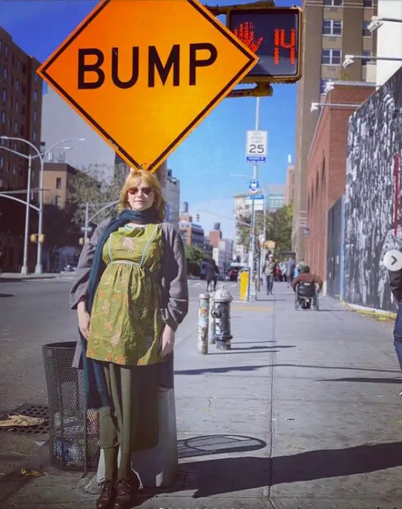 Haley Bennett showing off her baby bump