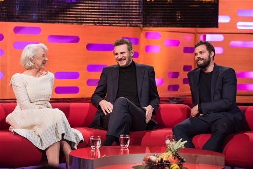 Helen Mirren, Liam Neeson, and Jamie Dornan on The Graham Norton Show.