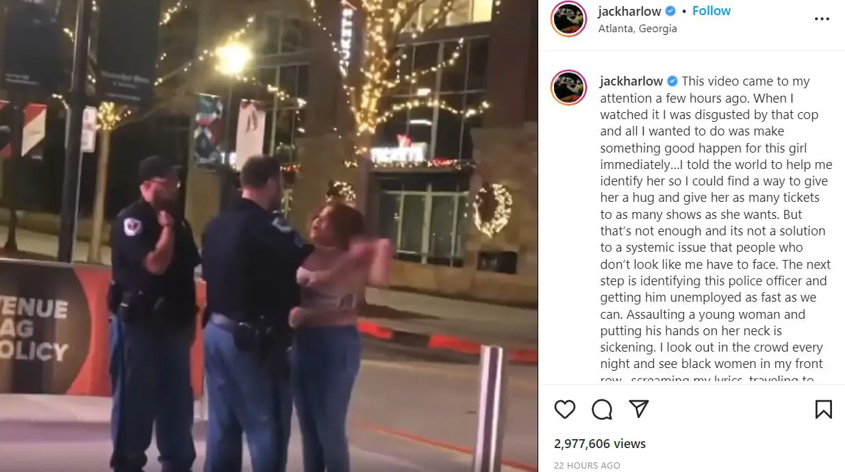 Jack Harlow stood up for a fan who was assaulted during his concert.