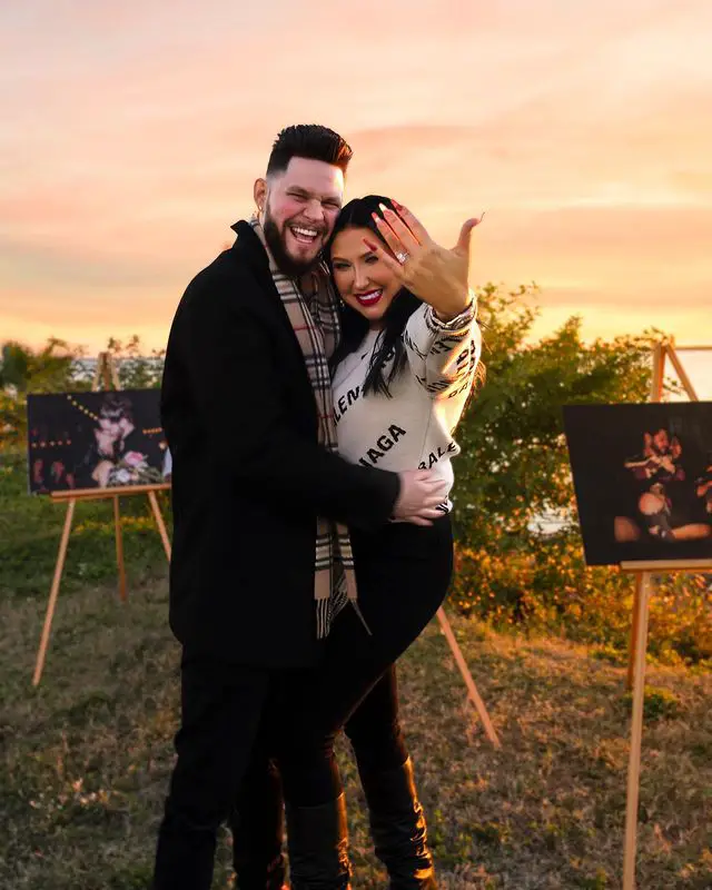 Jaclyn Hill, pictured with her boyfriend Jordan Farnum after their engagement.