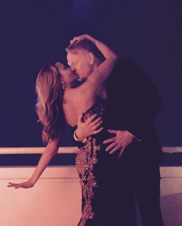 Jared Harris and wife Allegra Riggio celebrating their 8th wedding anniversary