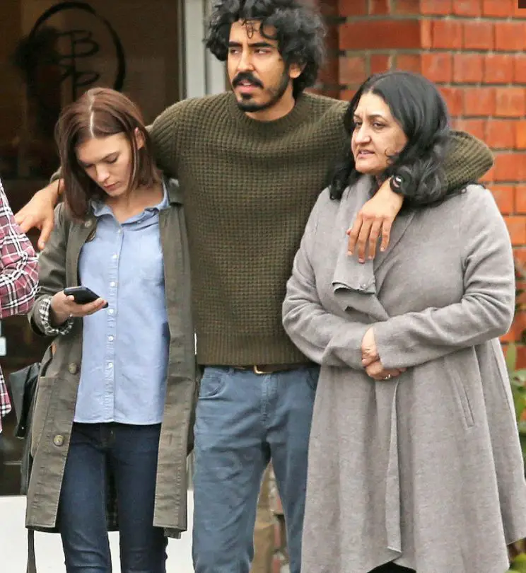 Tilda Cobham-Hervey, Dev Patel and his mother Anita Patel