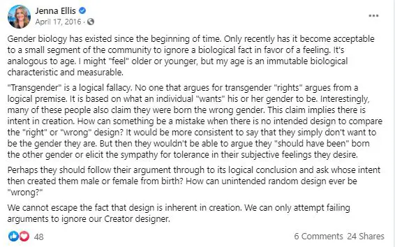 Jenna Ellis' Controversial Transgender/Gay Comment