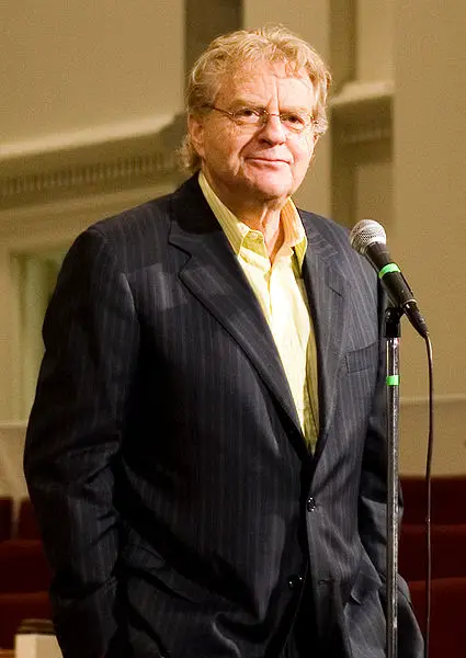 Jerry Springer posing for a picture at Emory University.
