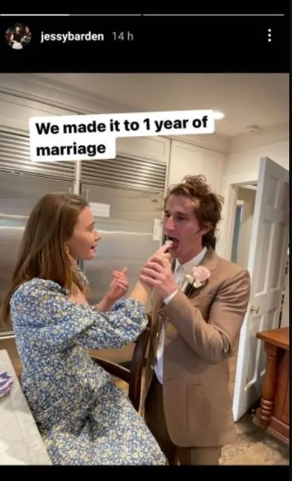 Jessica Barden and her husband