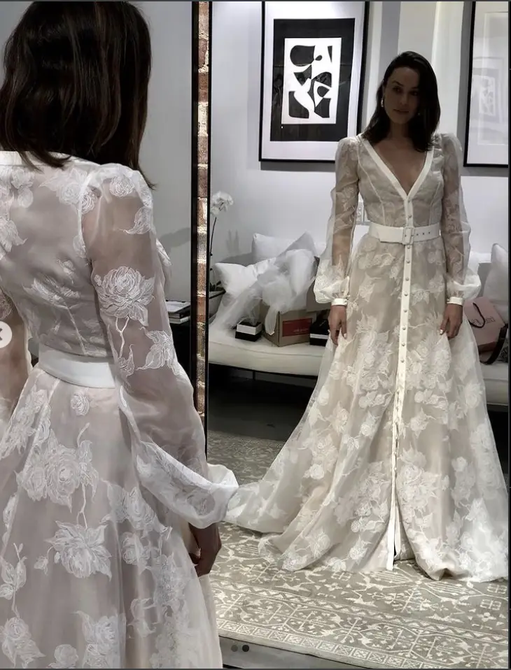 Jessica McNamee's wedding dress