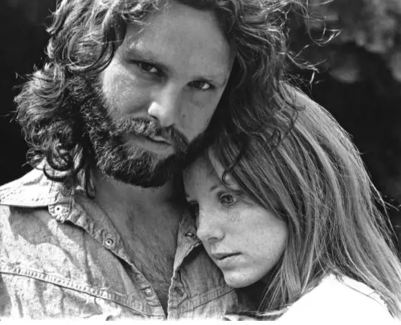Jim Morrison with girlfriend Pamela Courson