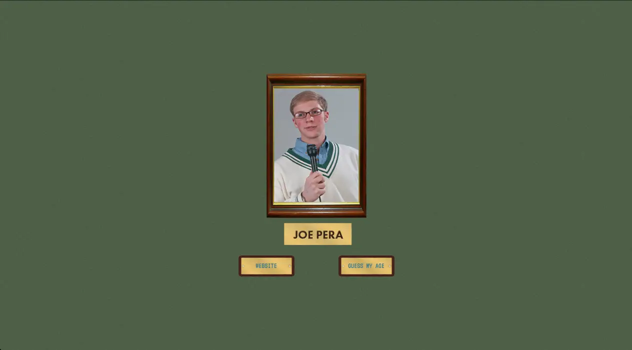 Joe Pera's Website's Homepage